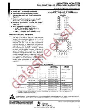 SN74AHCT139DBRG4 datasheet  